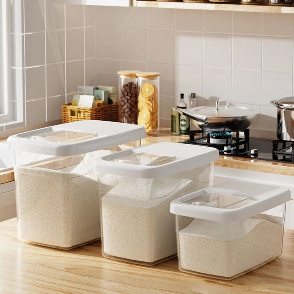 Cereal Grain Food Container Rice Bucket Tank Moisture-proof Insect-proof Sealed Rice Storage Box Kitchen Accessories