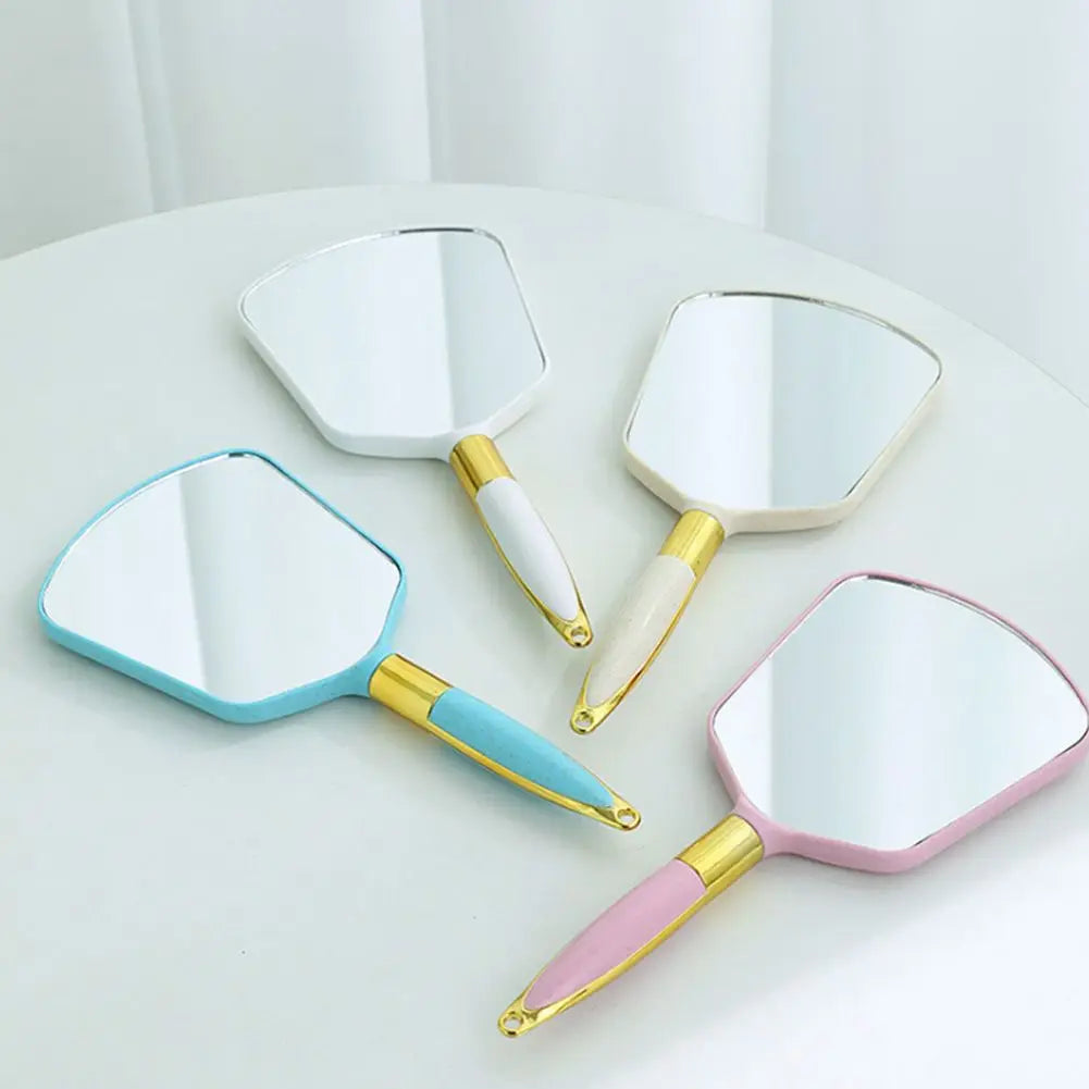 Vintage Handheld Makeup Mirror High-definition Vanity Mirror with Handle Hand Mirror SPA Salon Makeup Vanity